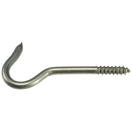 Midwest Fastener #4 x 1/8" x 3/8" x 1-5/8" 18-8 Stainless Steel Screw Hooks 1 12PK 32622
